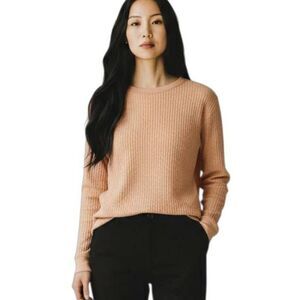 PST YELLOW WAFFLE KNIT PULLOVER SZ.S EUC.